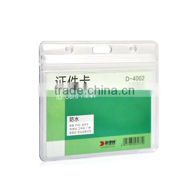 Clear PVC Badge Exhibition ID Card Case Holders