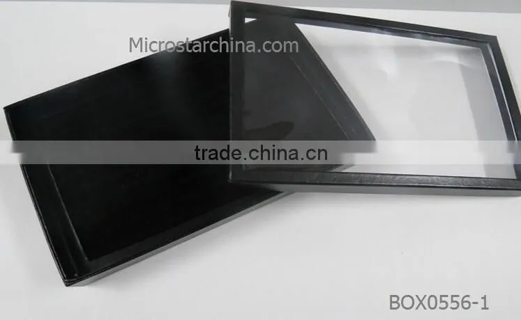 2016 Hot selling black cover fancy packing jewelry box