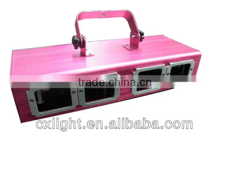 4 Lens Red&Green 250mW Stage Laser Light for disco in red case