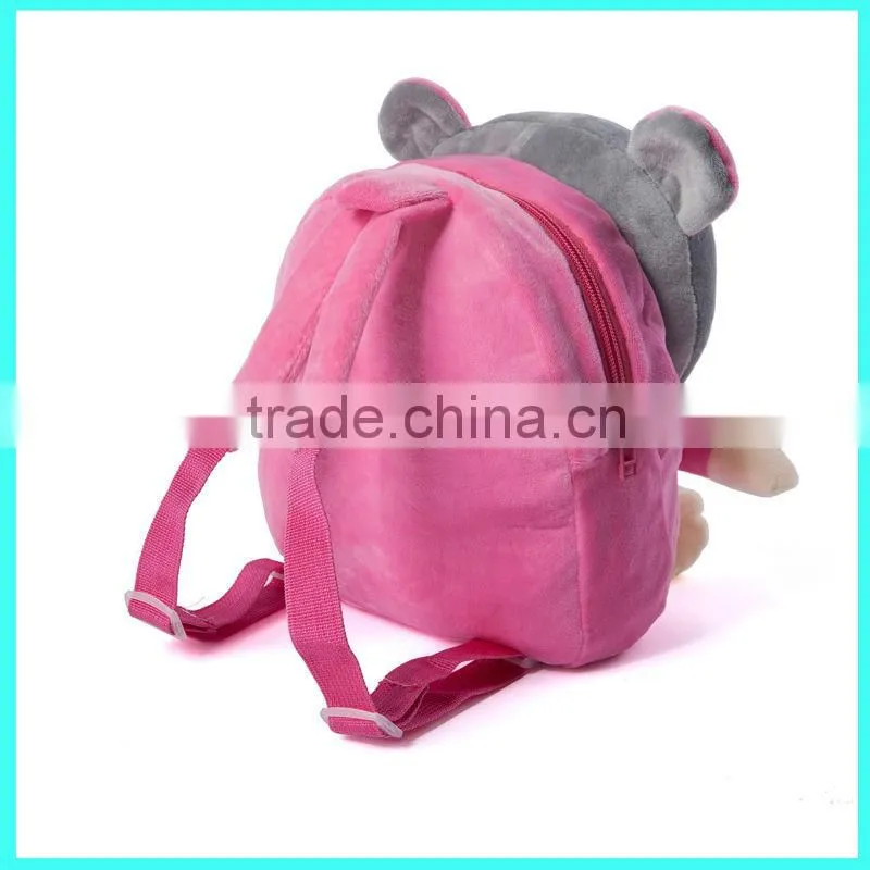 2015 best seller hugging doll school bags for girls