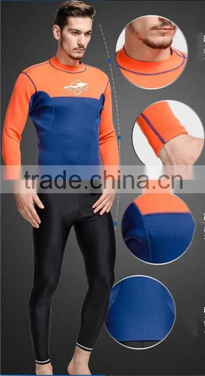 Diving scuba Long sleeves wetsuit T-shirt for Men Keep warm UPF 50+