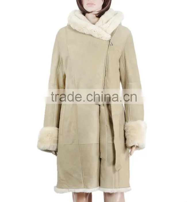 Women fashion double face rabbitskin leather coat rabbit fur wholesale fur coats KZ150101