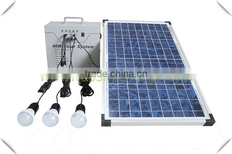 Solar power lingting system with 40W solar panel