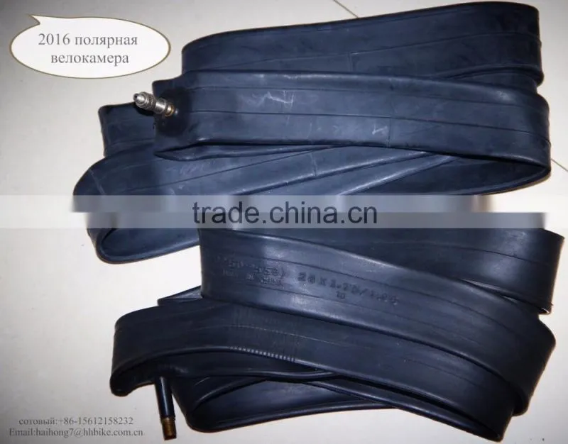 durable bicyle tyre tubes/natural rubber,butyl tubes/black and white