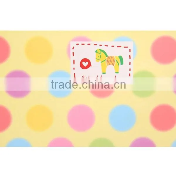Romantic Colorful Horse And Spots Paper Shopping Bag