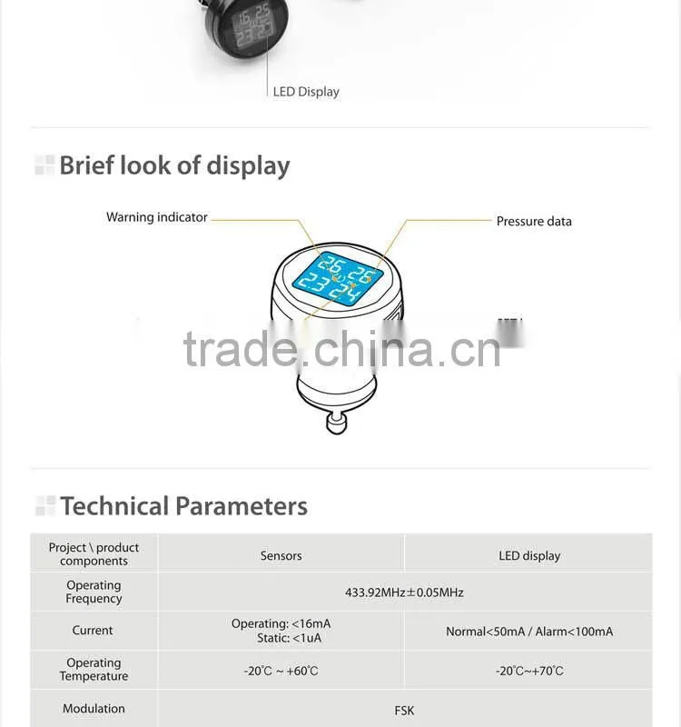 2015 Steelmate TP-74B lcd monitor tpms car tpms bluetooth,truck tire pressure monitor, tpms for car pc