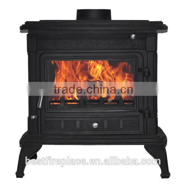 Freestanding troditional indoor cast iron multifuel stove
