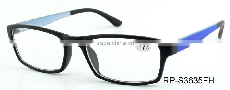 RP-S3635 black frame blue temple new fashion custom reading glasses