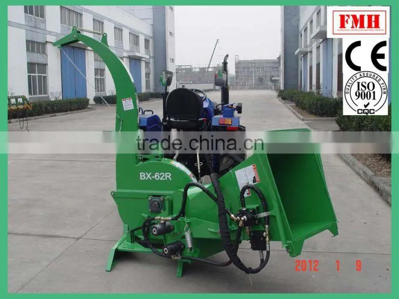 BX62R wood chipper, Tractor PTO model, quick efficiency, 6'' dia, CE approval