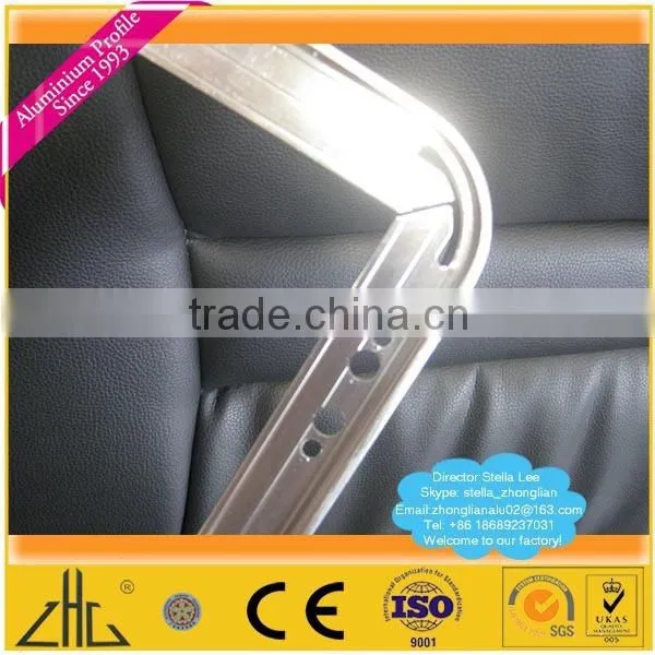 Wow!! OEM mechanical polishing oxidation processed aluminium profile for white board,20um anodized polished aluminium extrusion