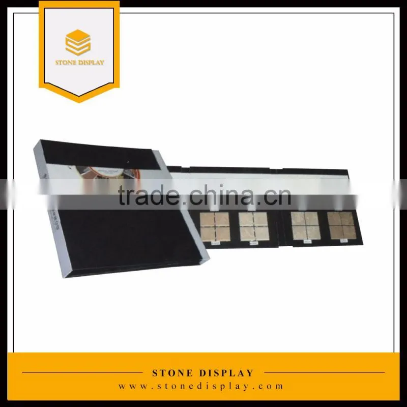 Cutsom professional stone tile display foldable stone sample book/box