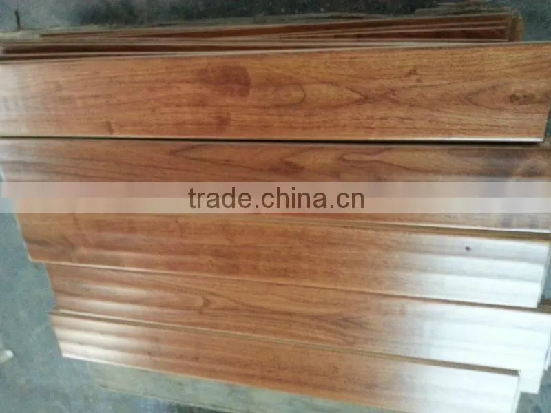 Waterproof Handsraped Afrormosia Solid Wood Flooring