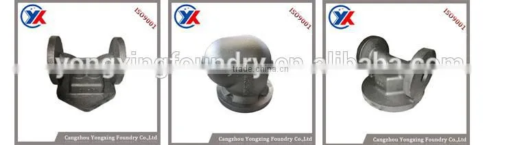 Customized ductile iron cast casting machine parts , cast iron spare parts,water valve body made in china
