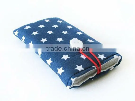 Cotton fabric pouch for iphone ,carmera