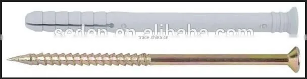 Nylon plastic expansion wall plug,"Multi plug" with flange