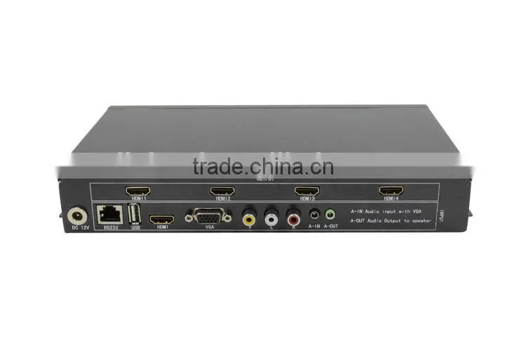 LINK-MI LM-TV04 1080p 2x2 HDMI Video Wall Controller Controlled By Remote, Button and RS232