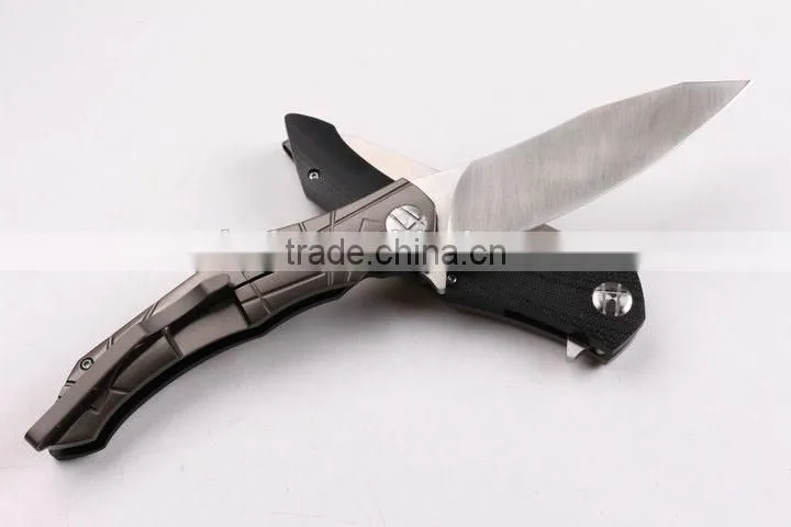 OEM outdoor G10 handle pocket knife with sanding surface