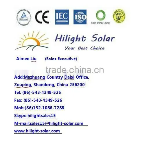 high quality best price solar panel thin filmwith TUV