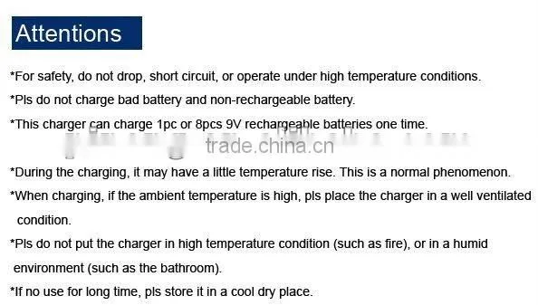 Intelligent Charger for 9V Rechargeable battery (PN-898)
