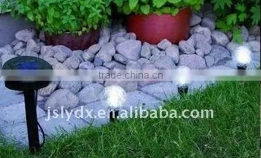 Solar LED Crackle Glass Globe-7CM .(3pcs/set)