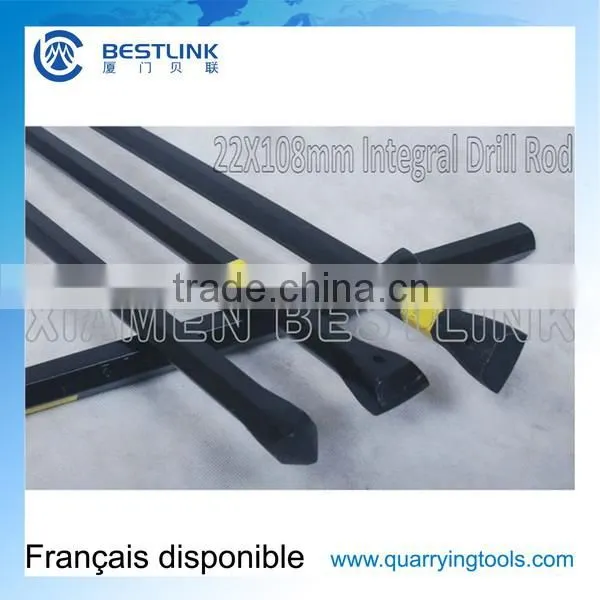 Low cost Hex22 *108mm monoblock drill rod in quarry and mine
