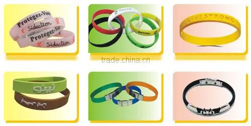 ColorSpray Silicone Wristbands bracelet with customized logo