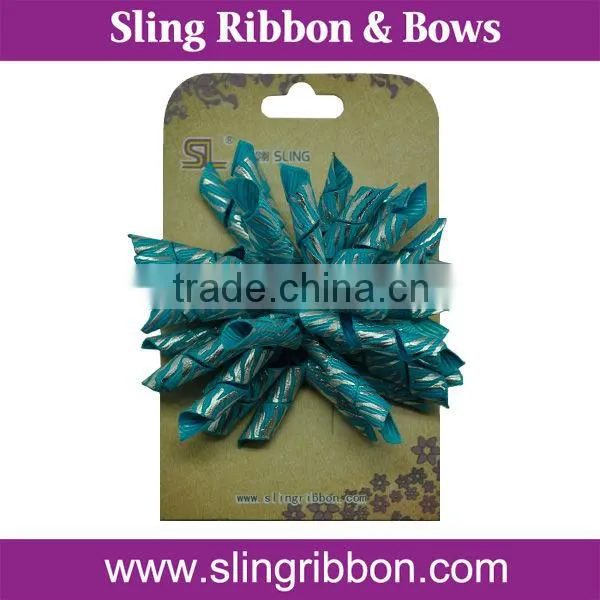 2015 Fashion Hot Stamping Silver Curly Ribbon Hair Clips For Kids