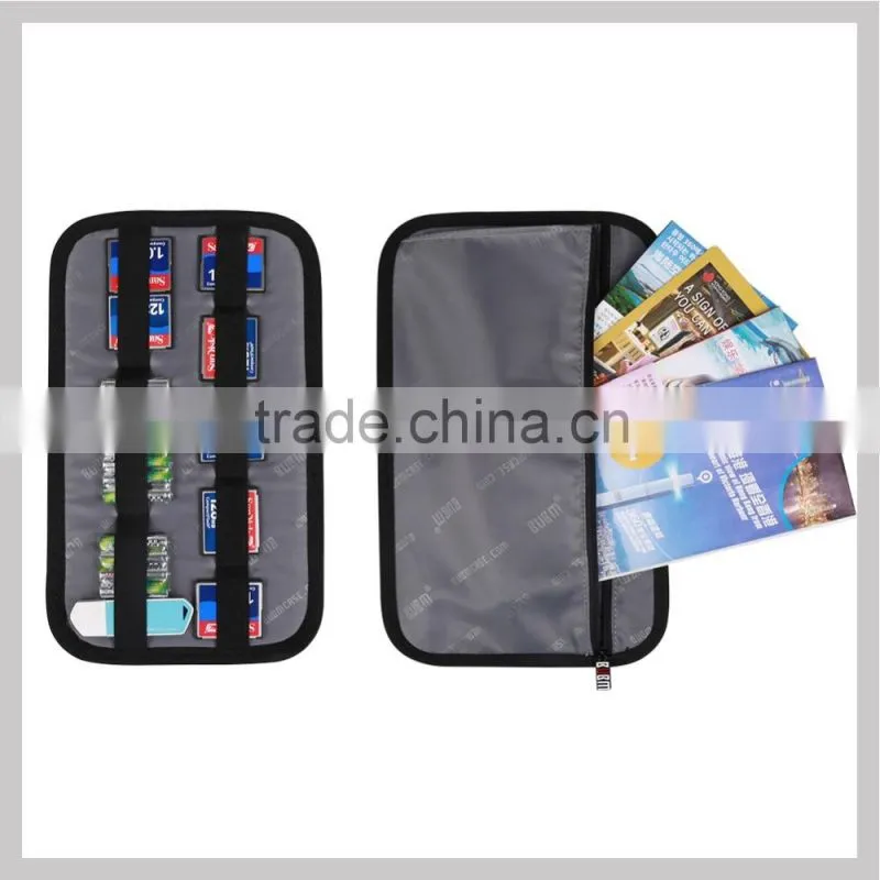 BUBM multifunctional elastic band grid storage cosmitic organizer hard drive cables usb flash drives travel case