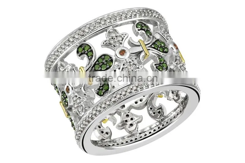 Micro pave setting silver pendants, Tree of life pendant