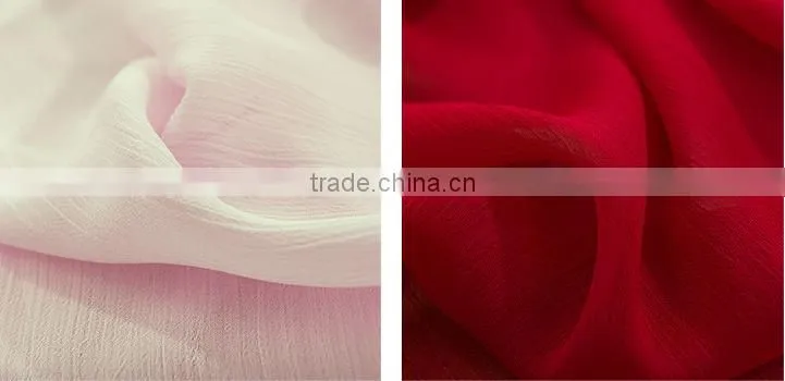 Polyester according pleated soft chiffon fabric