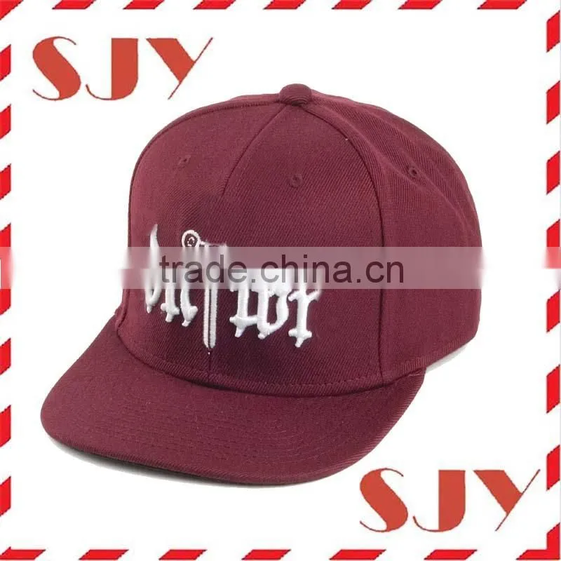 high quality 3d embroidery personalized acrylic curve brim cap