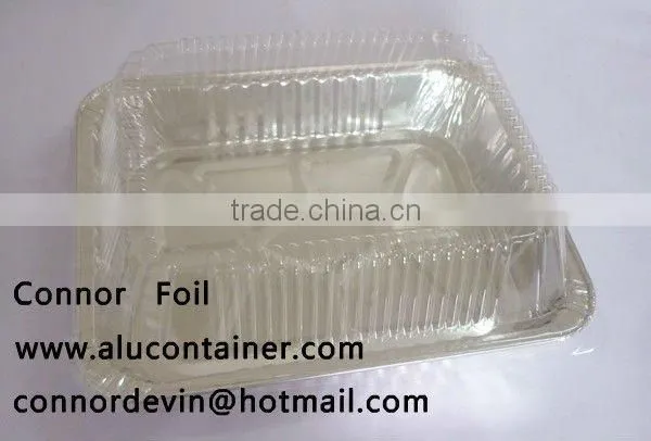 oblong lid for disposable aluminum foil pan