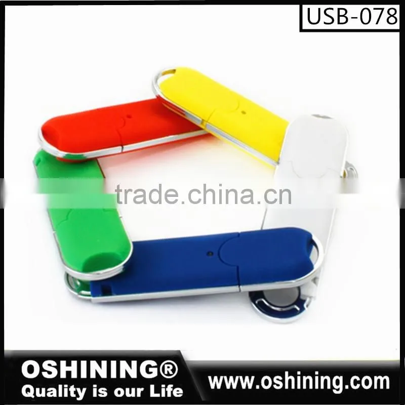 Promotion Plastic mini 2.0 stock usb swivel stick custom logo usb flash drive 8gb (USB-070)
