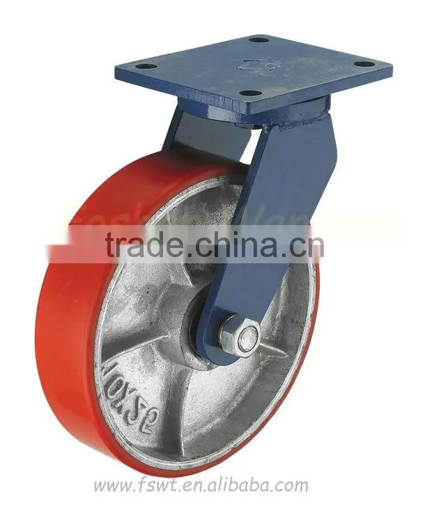 Super Heavy Duty Blue Polyurethane Caster Wheel