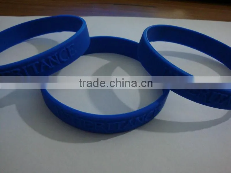 Promotional Embossed logo Silicon Wristbands
