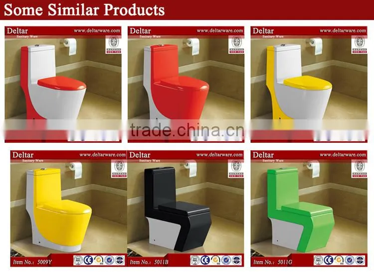 luxury bathroom design sanitary ware wc, green color toilet, washdown color toilet