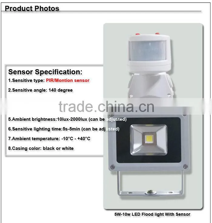 Promotion China Products IP65 RGB LED Floodlight With Motion Sensor