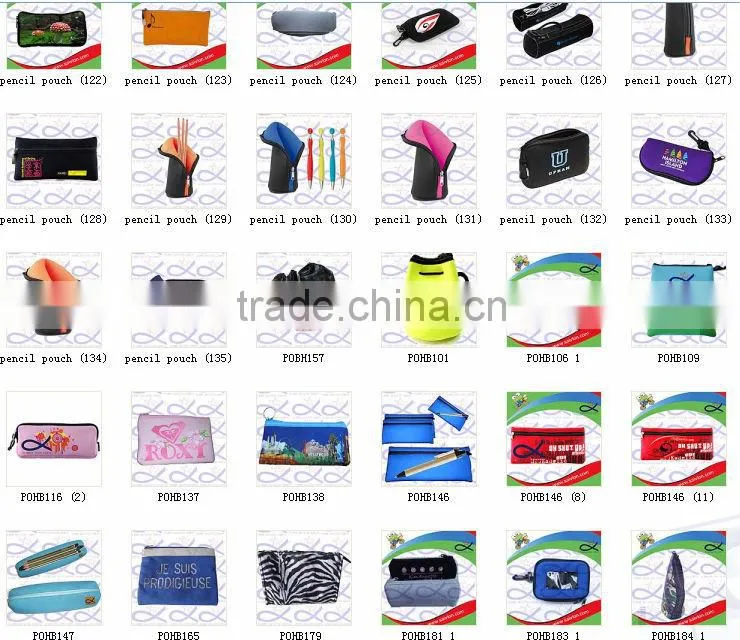 Promotional sublimation print pencil case bag pencil pouch