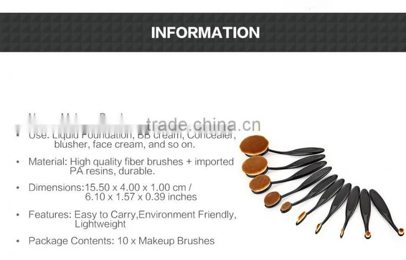 2016 New Professional Facial Makeup Brushes Toothbrushes Shape Oval Foundation Brushes