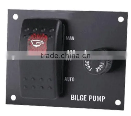 Singflo waterproof bilge pump 3 way auto/off/manual lighted control switch deluxe panel for boat,caravan,RV.five oceans
