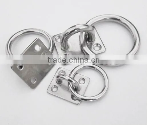 Stainless Steel Square Eye Plate with Ring