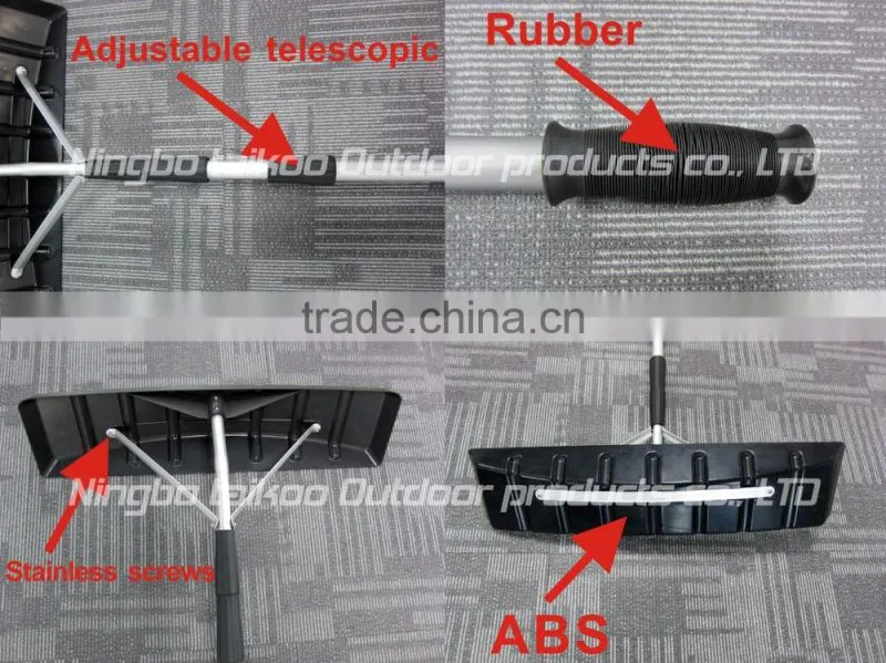 head adjustable plastic shovel roof car ice scraper