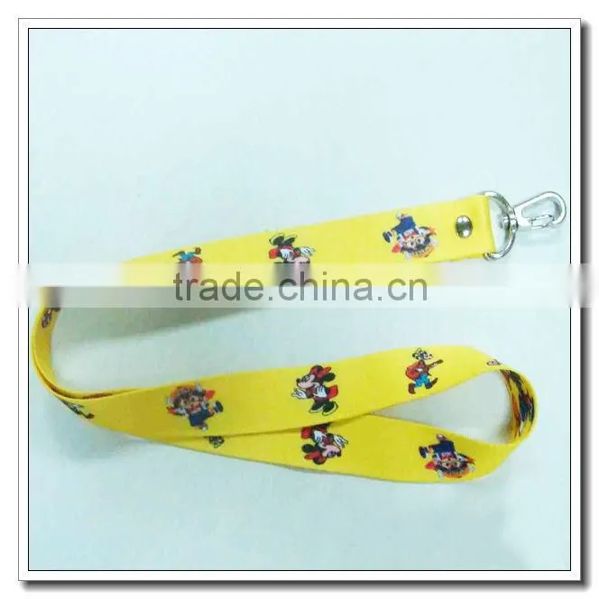Grosgrain retractable metal lanyard for canvas tote bag