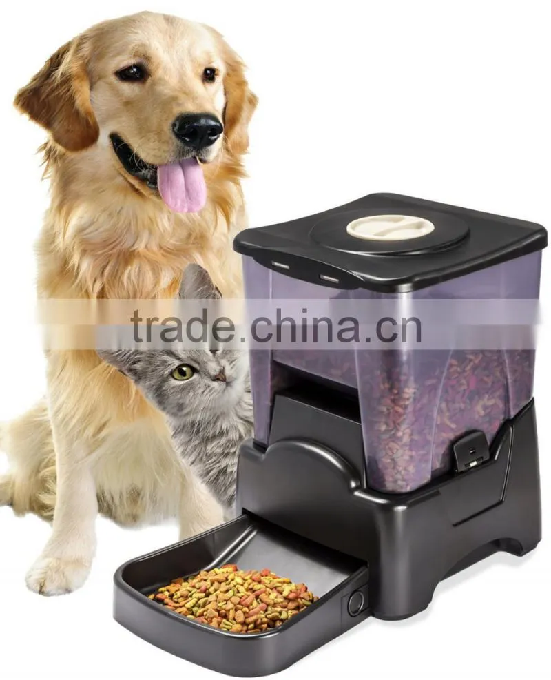 Large Automatic Pet Feeder Electronic Programmable Portion Control Dog Cat Feeder w/ LCD display