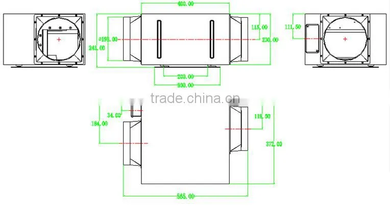 HCC-200P silent exhaust fan big airflow big air pressure for large area place