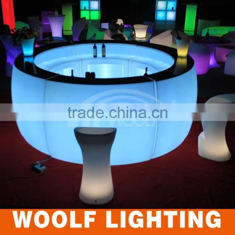 Modern Movable Rechargeable Nightclub Bar LED Furniture