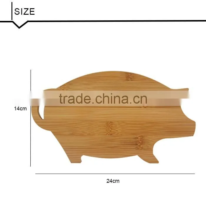 Pig Design Bamboo Cutting Board