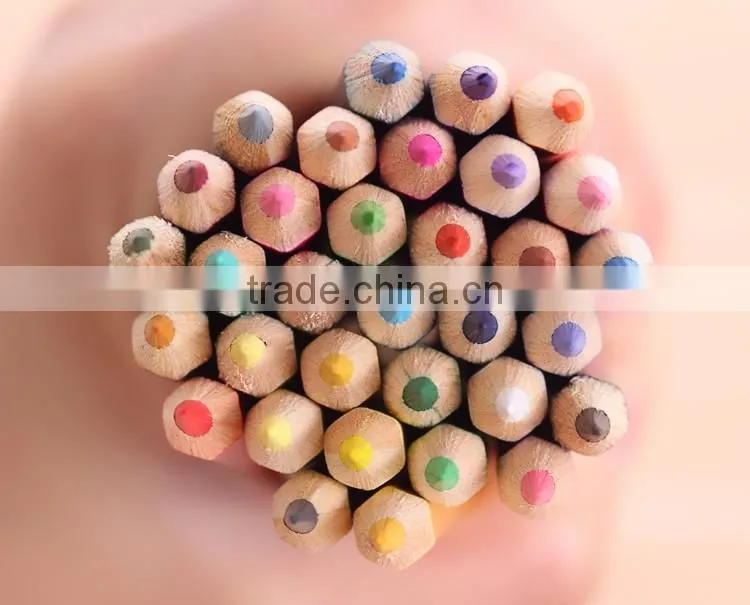 Factory Wholesale Anti Breaking Artist Quality 36 Colors Cardboard Tube Wood Colored Pencils Set