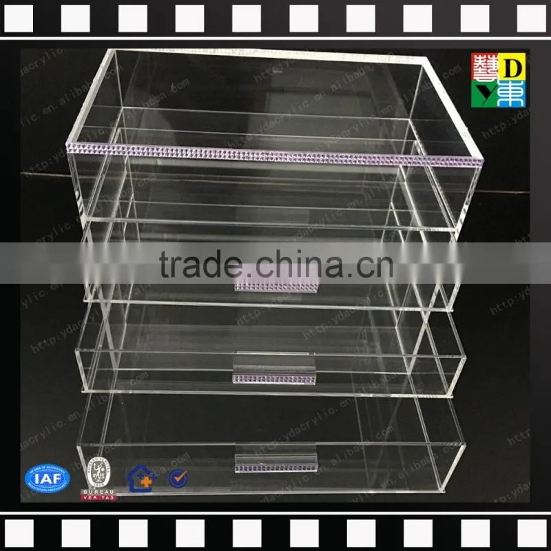 2016 Factory direct Price transparent acrylic lipstick holder,custom rotatable makeup organizer