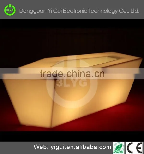 LED Outdoor solar round bar table for wedding, party
